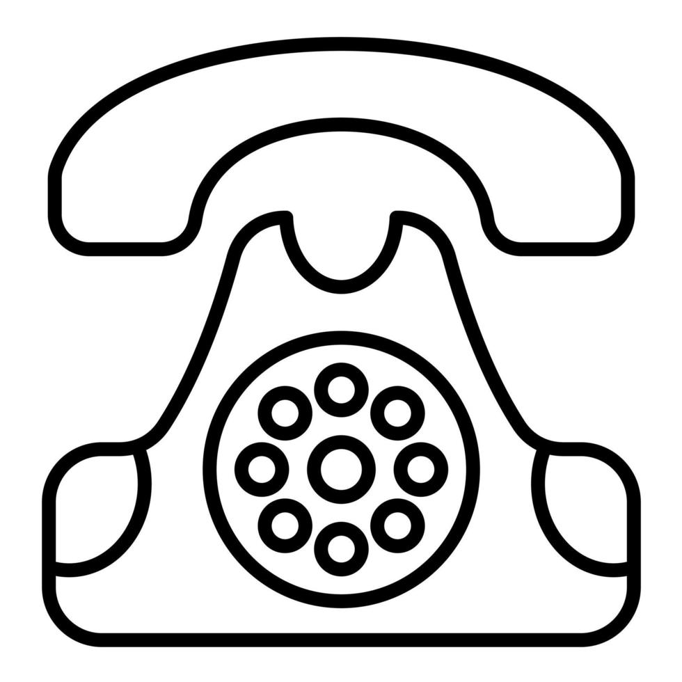 Landline Line Icon vector