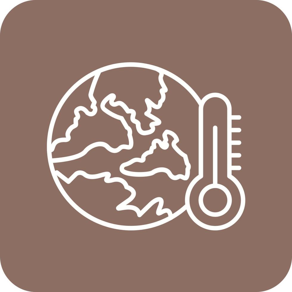 iconos de fondo de esquina redonda de línea de cambio climático vector