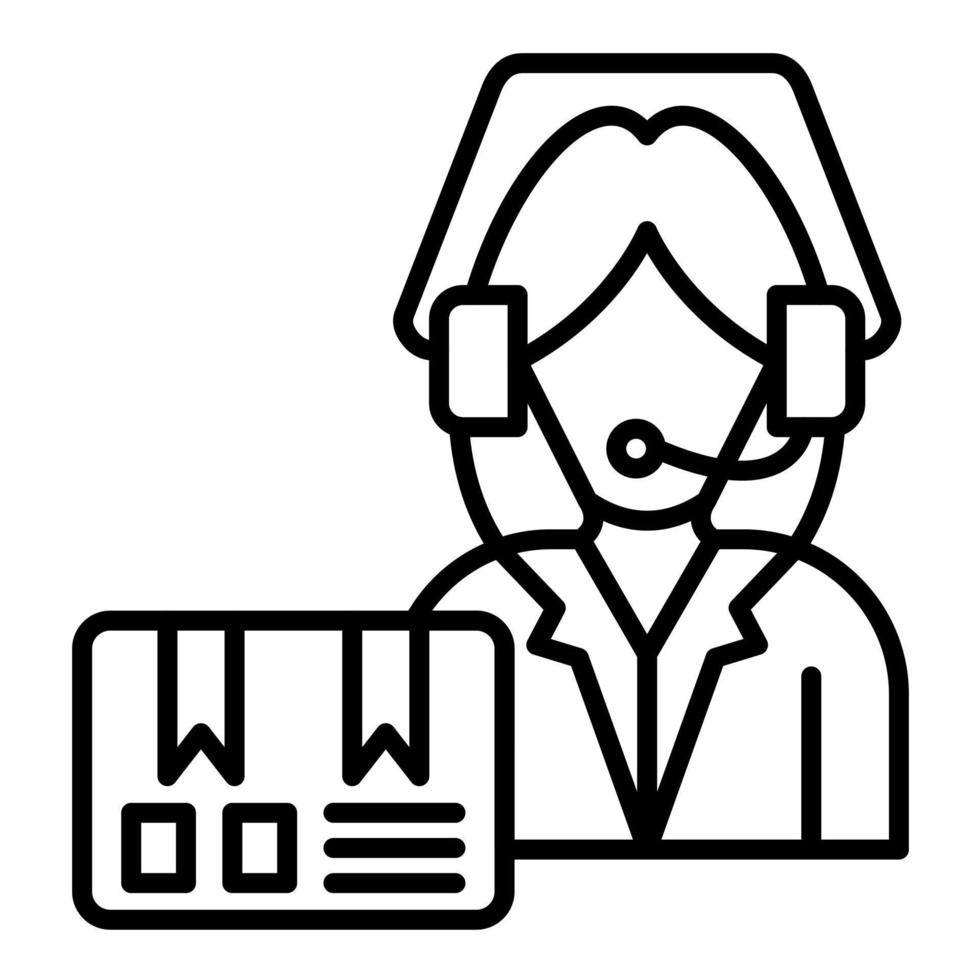 Customer Service Line Icon vector