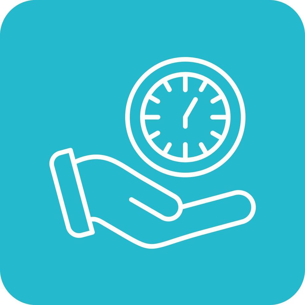 Save Time Line Round Corner Background Icons vector