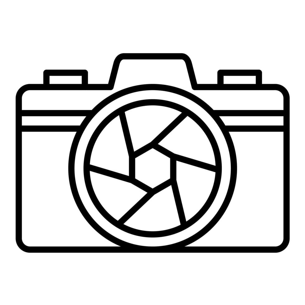 icono de línea de cámara de color vector