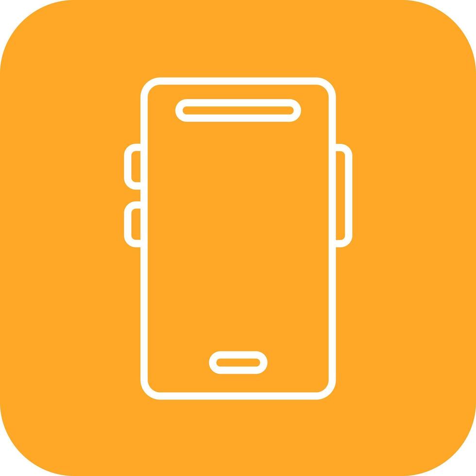 Smartphone Line Round Corner Background Icons vector