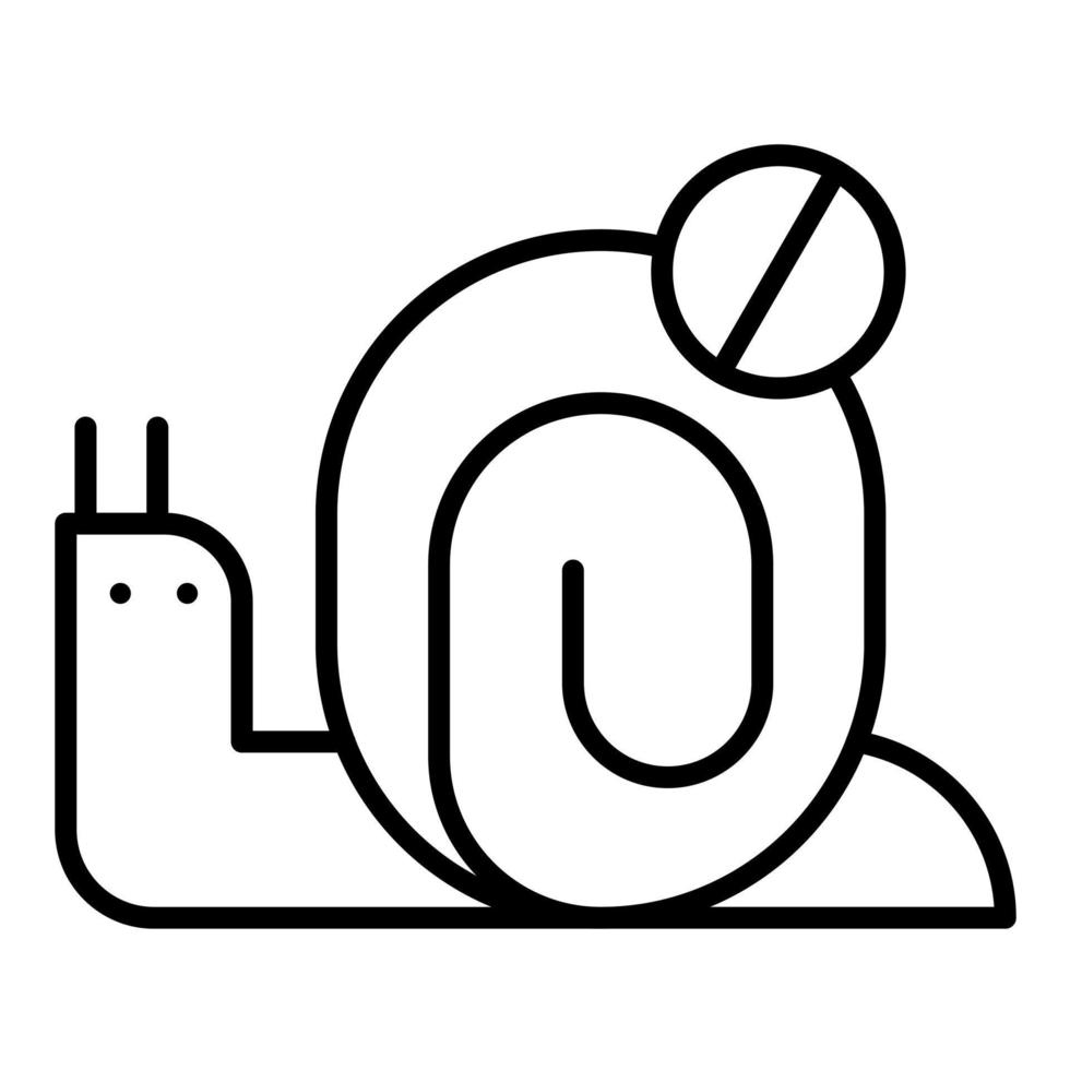 Snail Control Line Icon vector