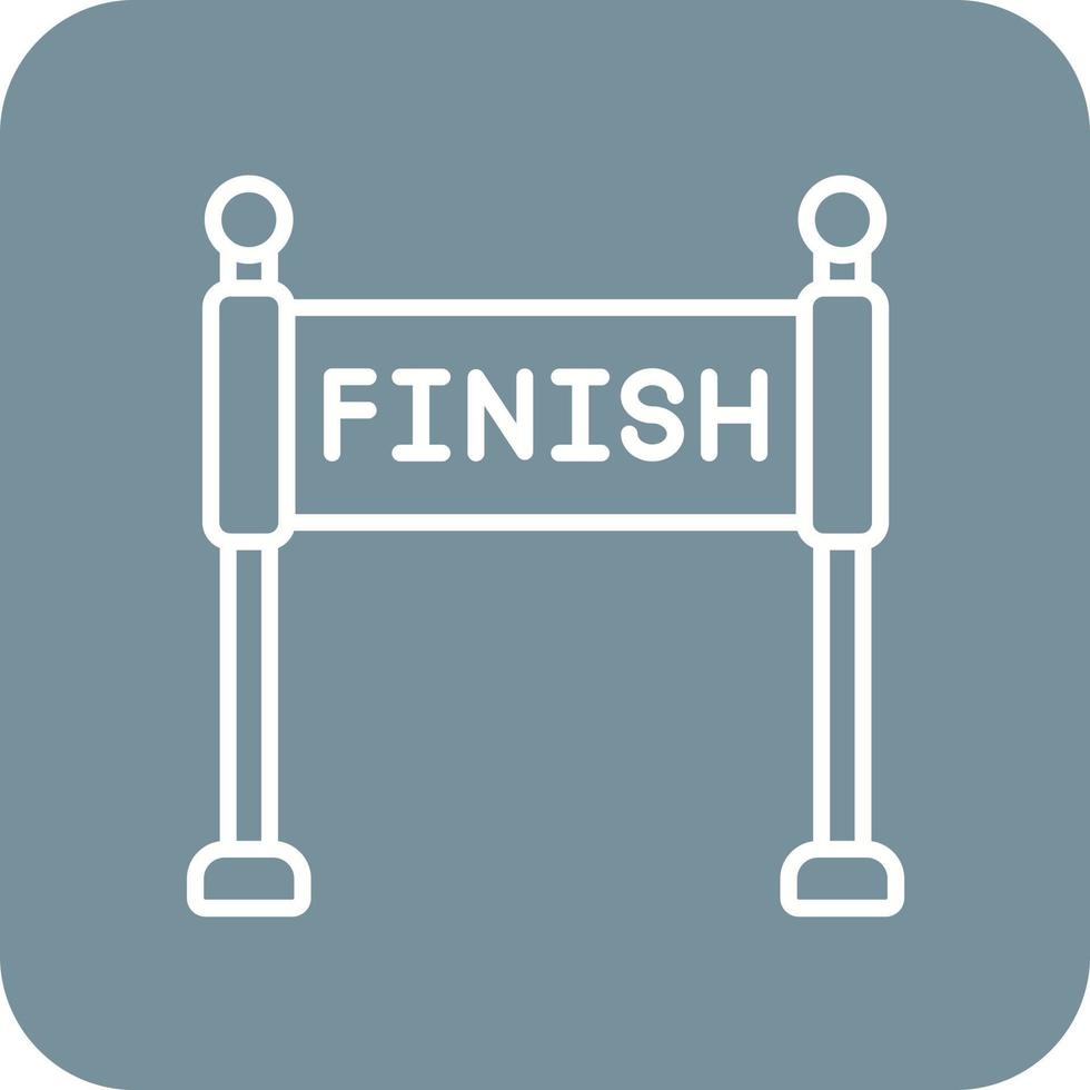Finish Line Round Corner Background Icons vector
