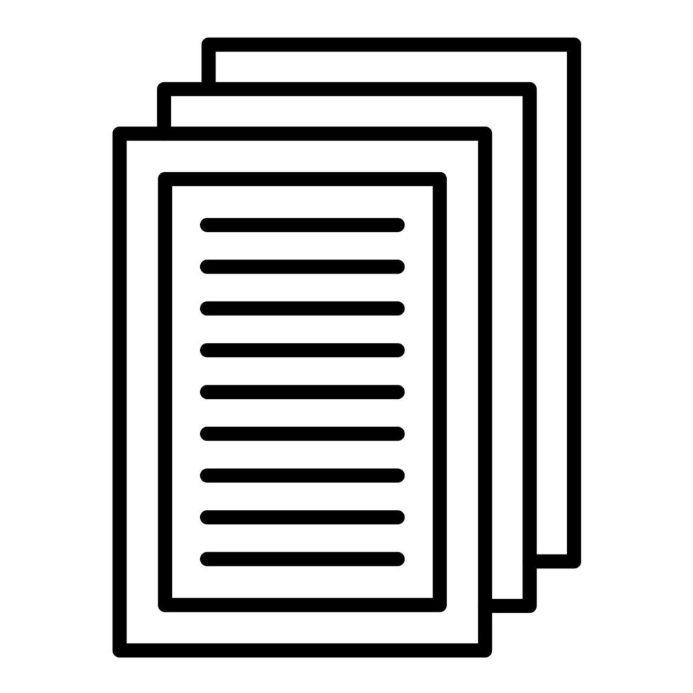 icono de línea de documento vector