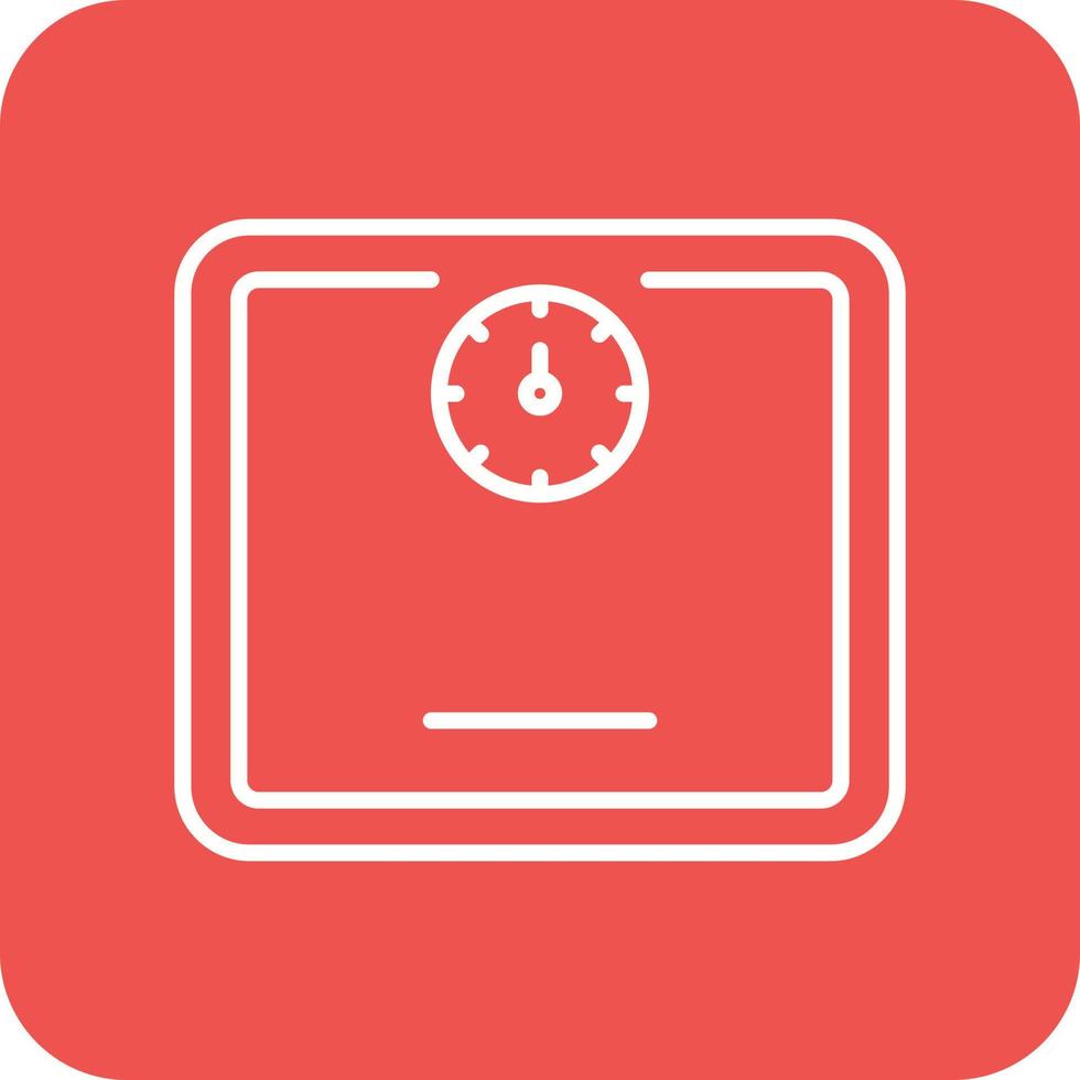 Body Scale Line Round Corner Background Icons vector