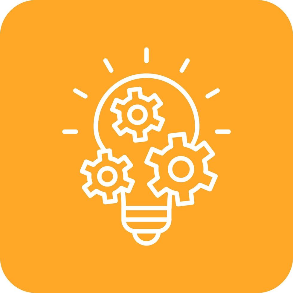 Project Management Line Round Corner Background Icons vector