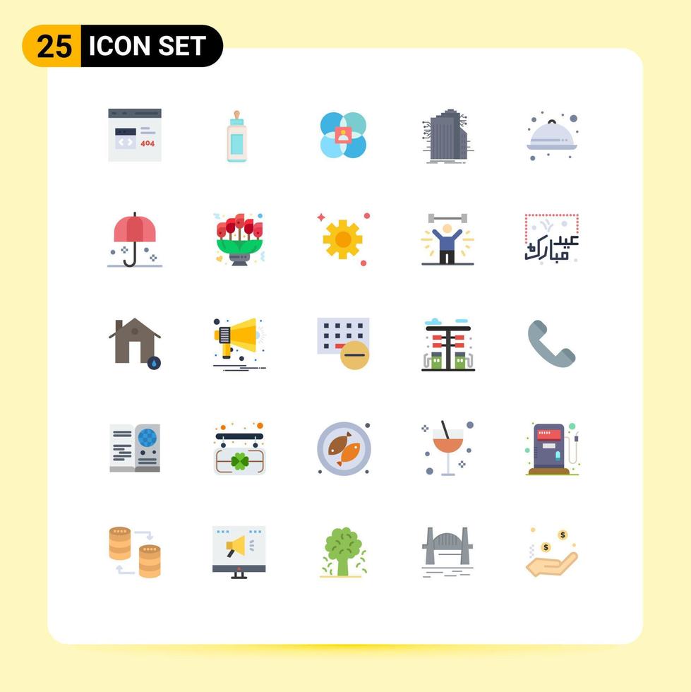 Universal Icon Symbols Group of 25 Modern Flat Colors of smart city building baby person human Editable Vector Design Elements