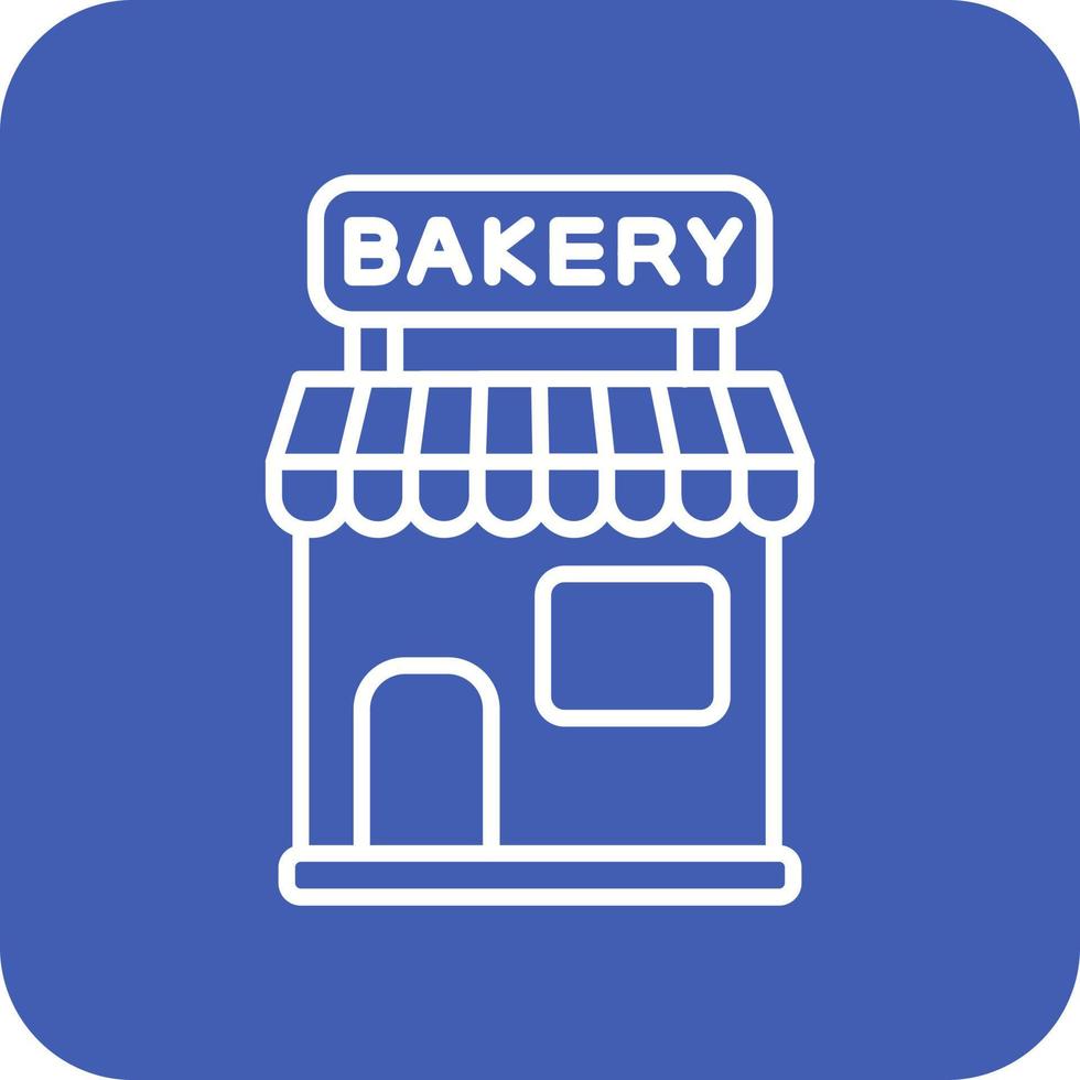Bakery Shop Line Round Corner Background Icons vector