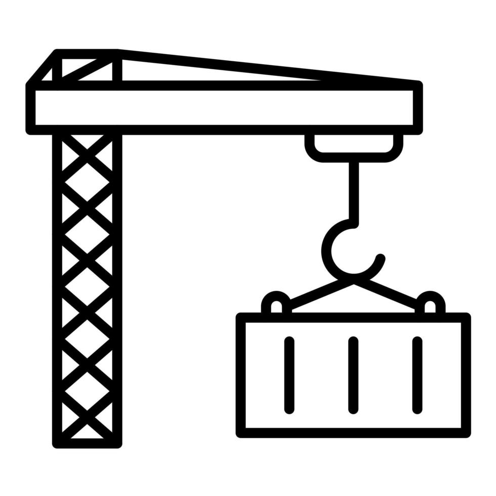 Container Crane Line Icon vector