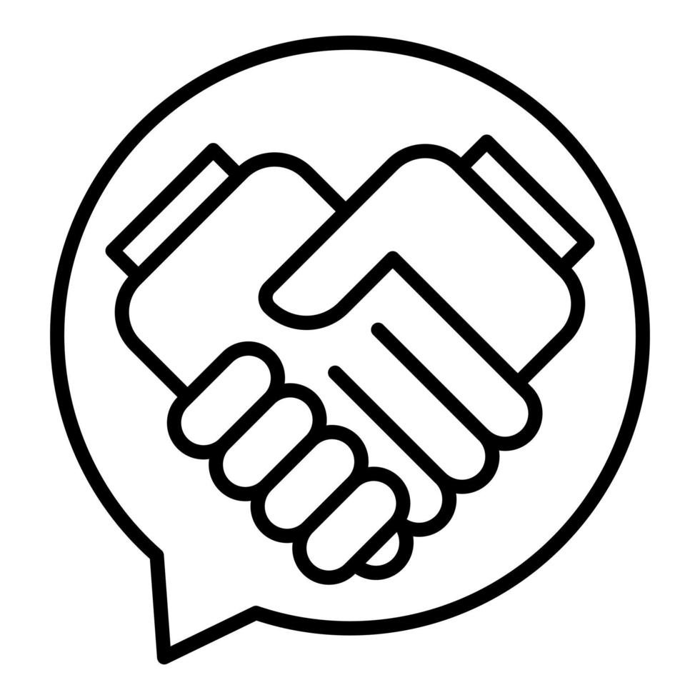 Contract Negotiation Line Icon vector
