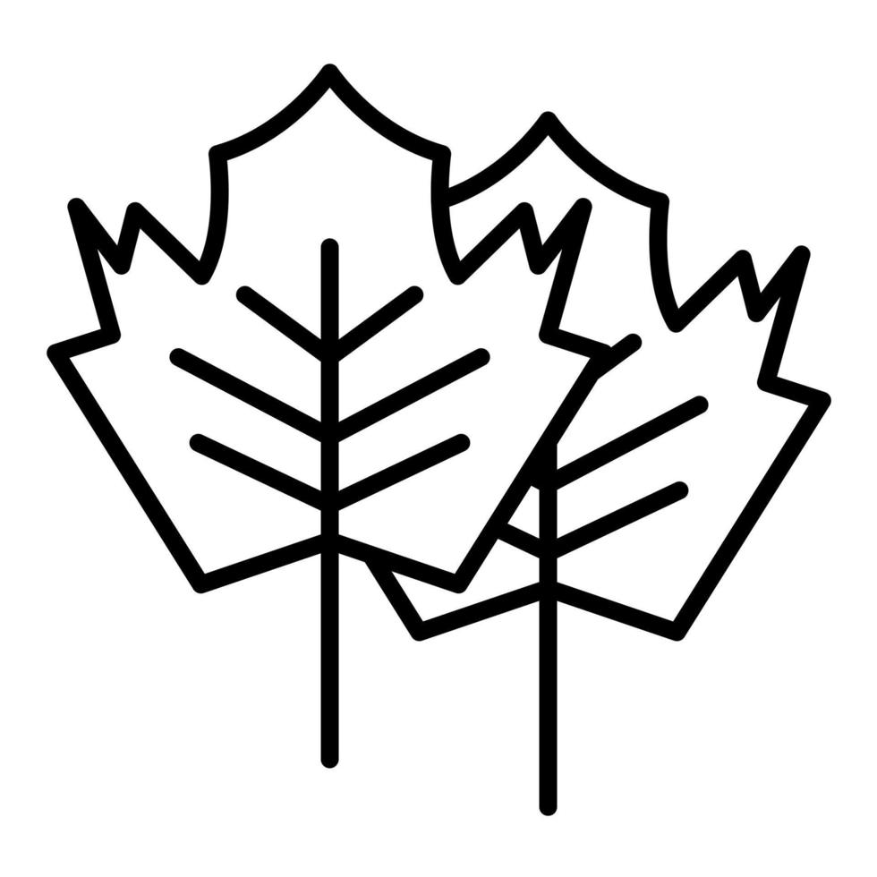 Maple Leaf Line Icon vector