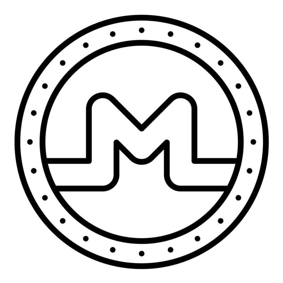 Monero Line Icon vector