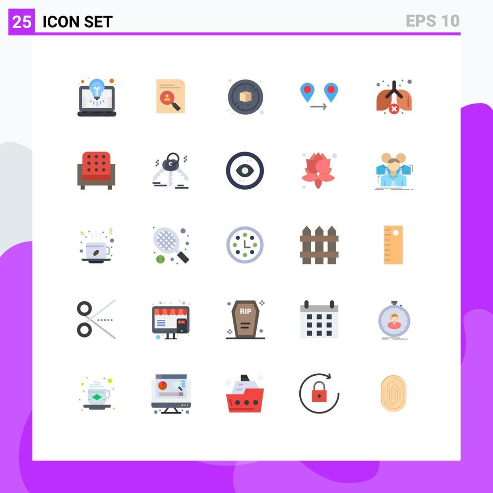 25 Universal Flat Colors Set for Web and Mobile Applications pollution map resume location box Editable Vector Design Elements
