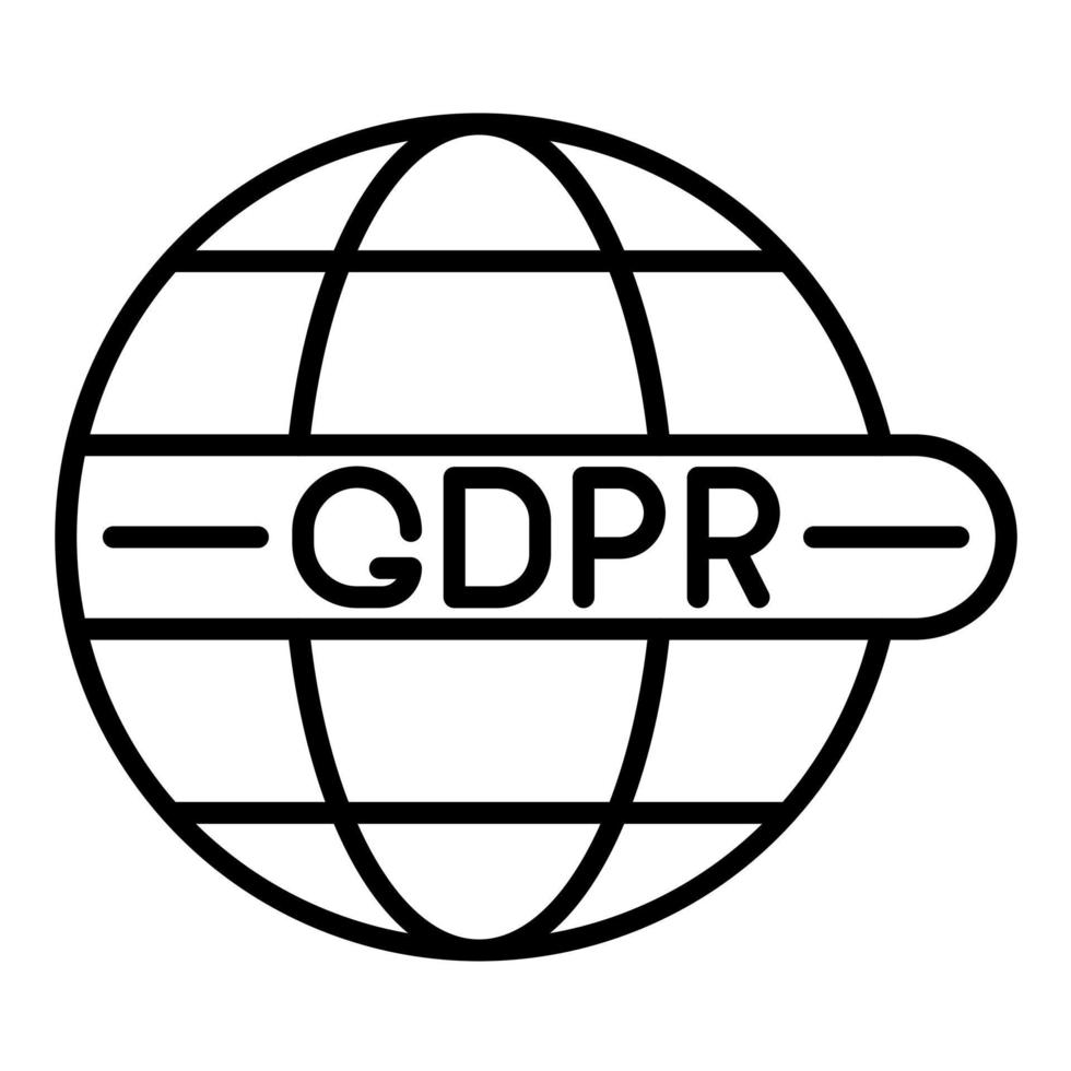 Gdpr Compliance Line Icon vector