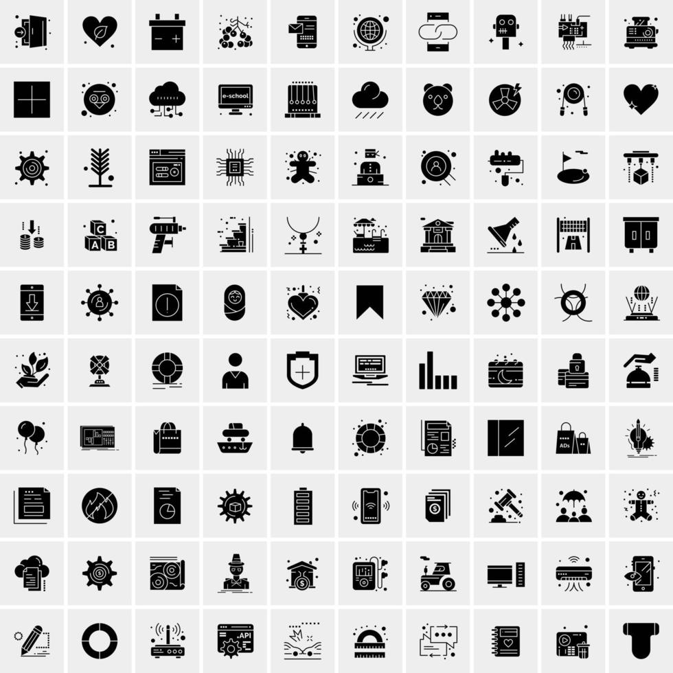 Set of 100 Universal Icons vector