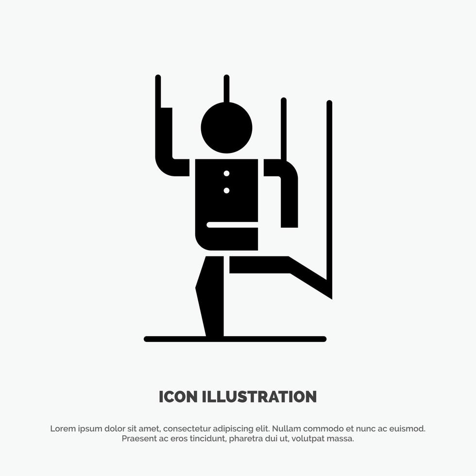 Command Control Human Manipulate Manipulation solid Glyph Icon vector