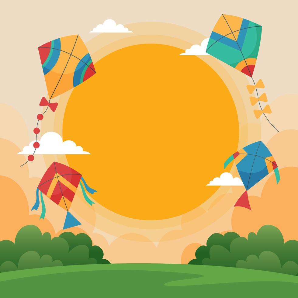 Happy Makar Sankranti Background vector