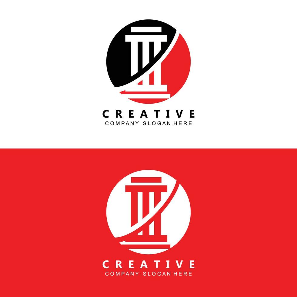 business pillar column logo vector symbol icon