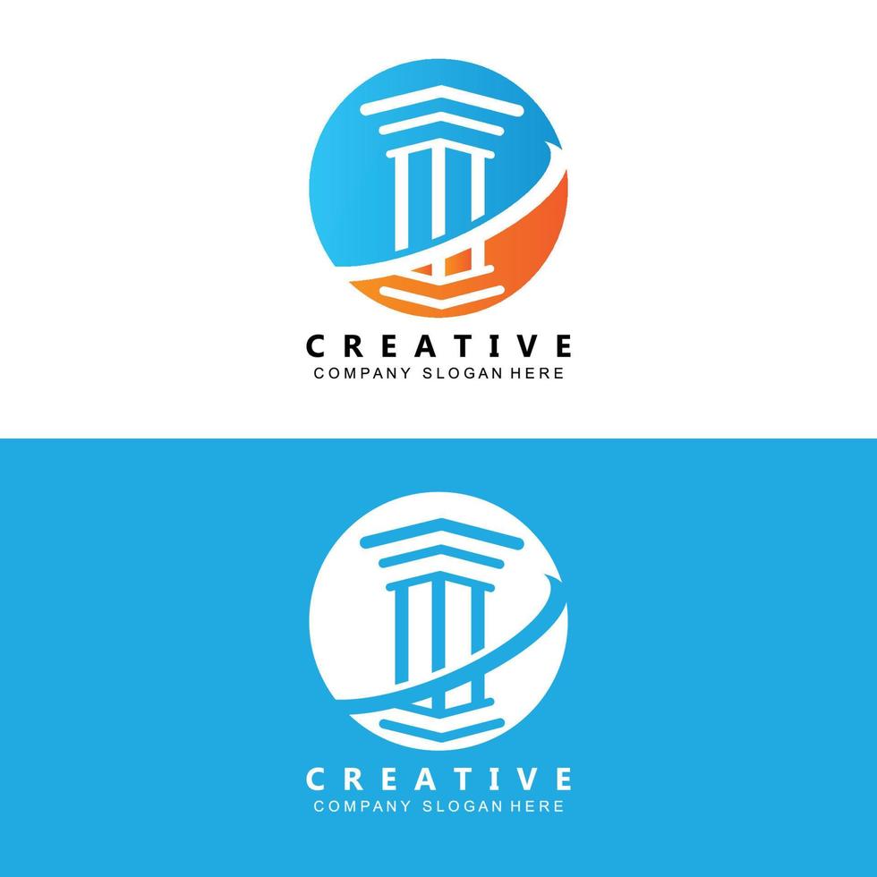 business pillar column logo vector symbol icon