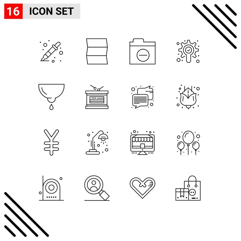 Set of 16 Commercial Outlines pack for milk breast negative baby gear Editable Vector Design Elements