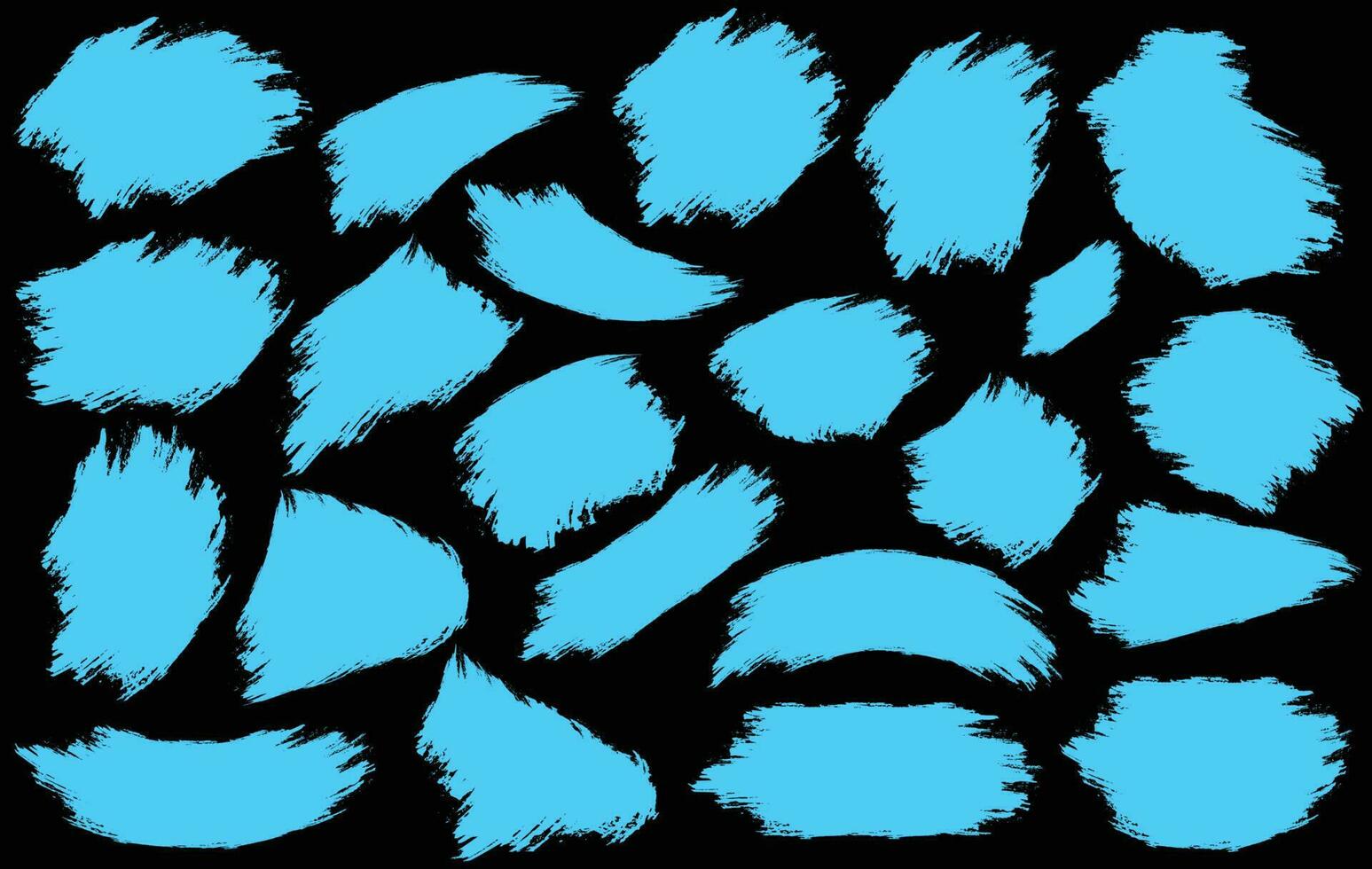 Blue color ink grunge brush stroke illustration big bundle vector
