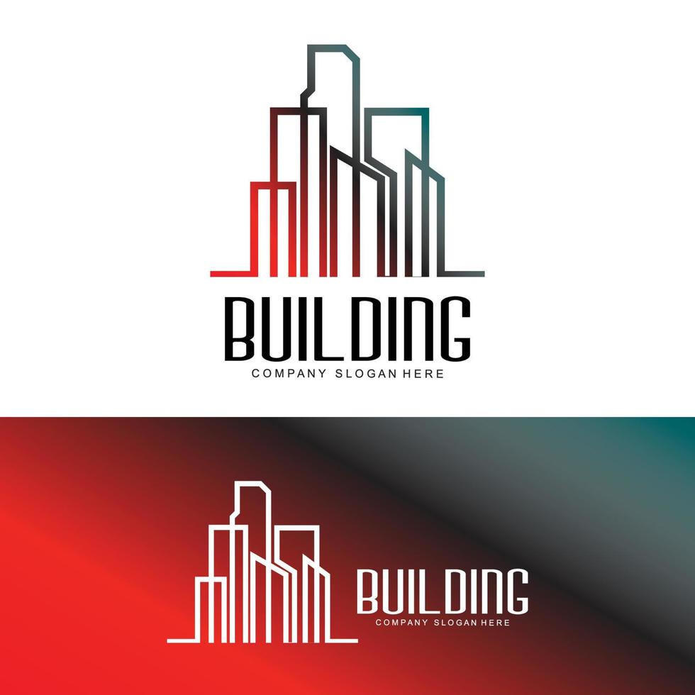 logotipo de diseño de viviendas, logotipo de construcción, propiedad e icono de la empresa constructora vector