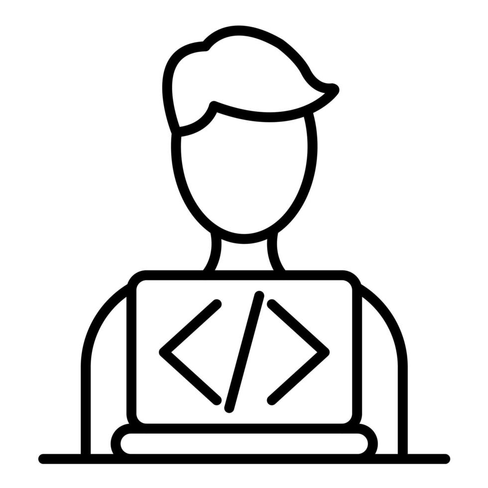 Software Developer Line Icon vector