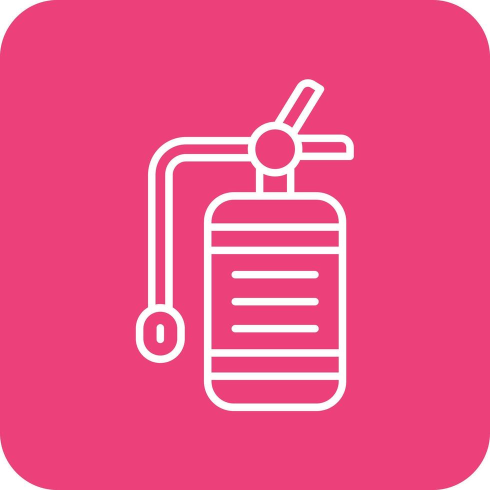 Fire Extinguisher Line Round Corner Background Icons vector