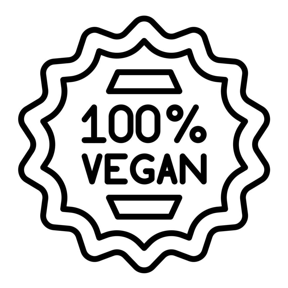 icono de línea de todos los productos veganos vector