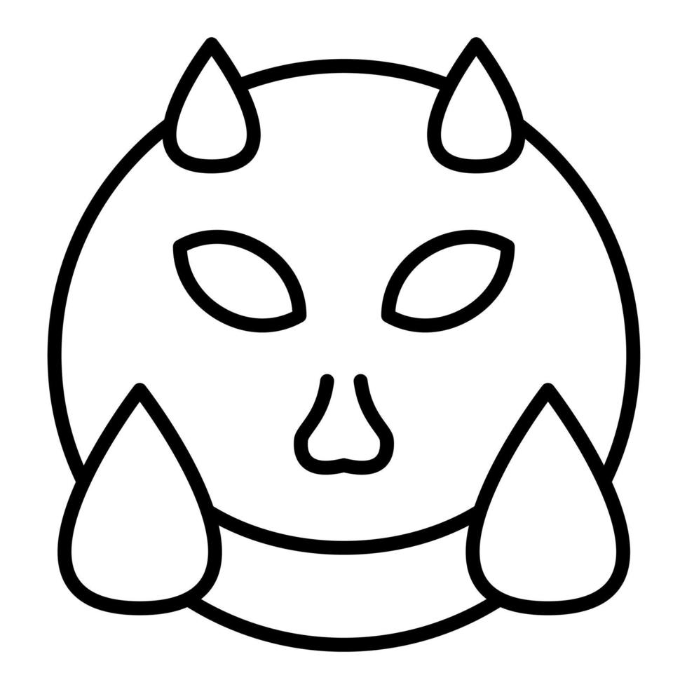 Hot Face Line Icon vector