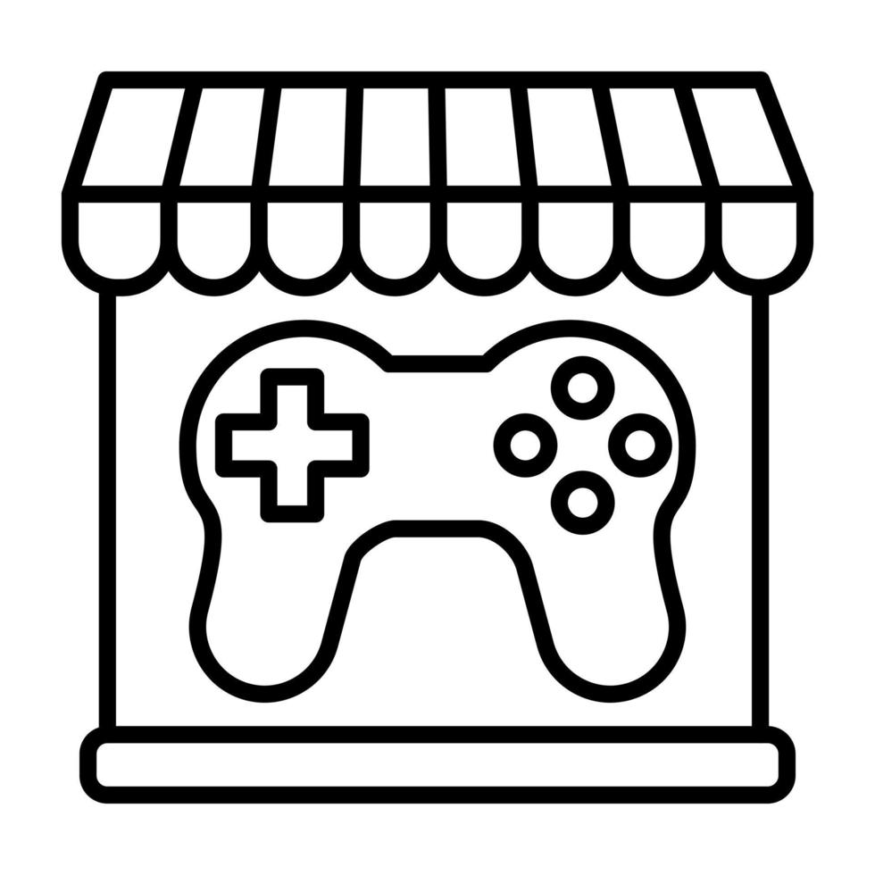 Game Store Line Icon 14772603 Vector Art at Vecteezy