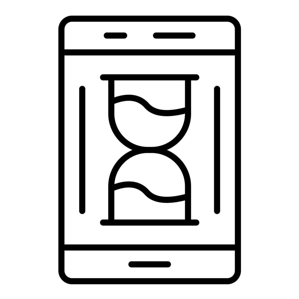 Time Tracker App Line Icon vector