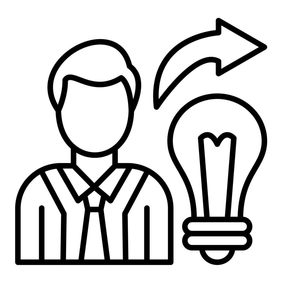 Sharing Ideas Line Icon vector