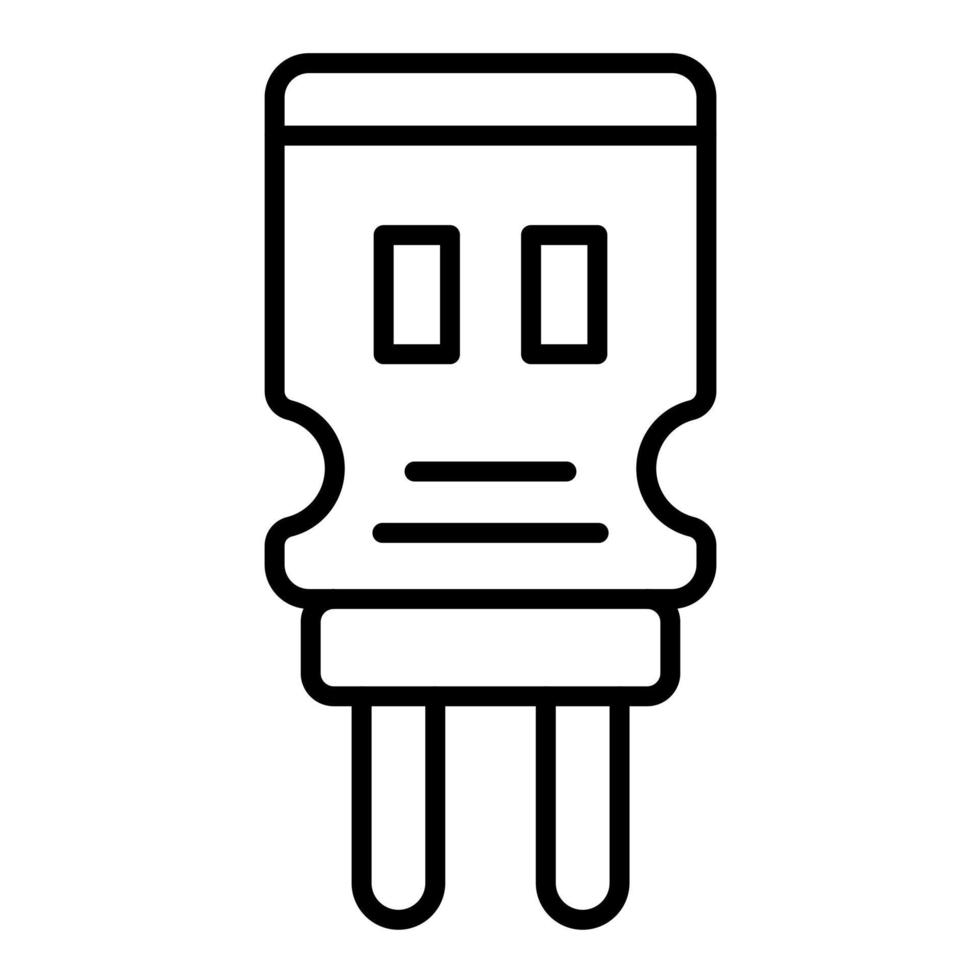 Capacitor Line Icon vector