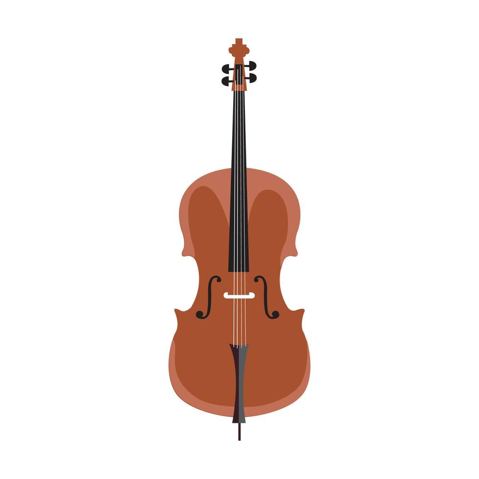 Cello flat vector image illustration