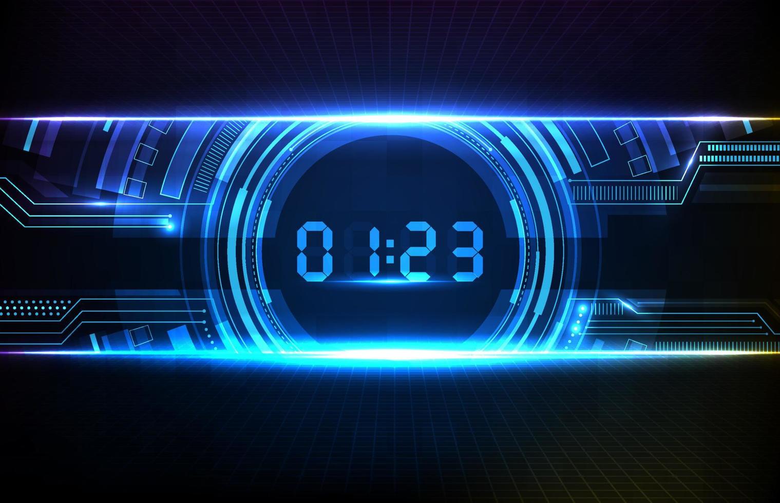 abstract background of blue HUD Futuristic Element Loading digital number vector