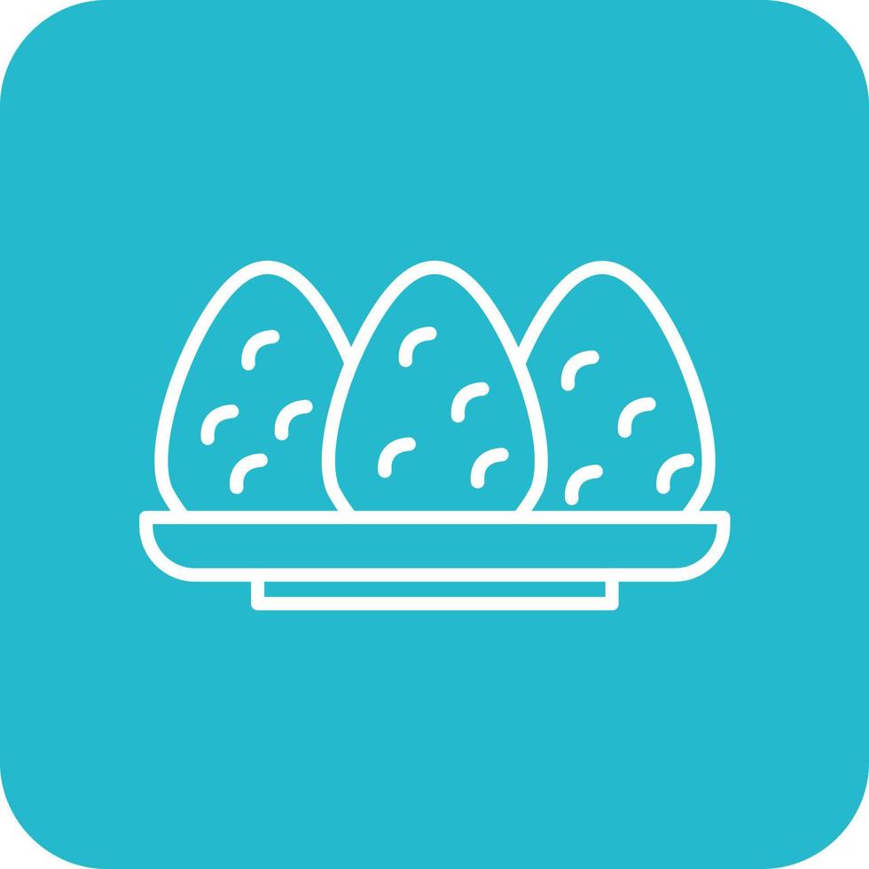 iconos de fondo de esquina redonda de línea coxinha vector