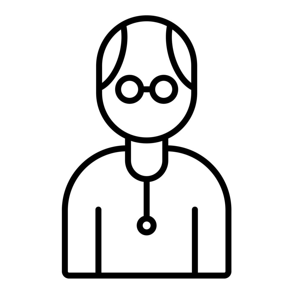 Senior Citizen Line Icon vector