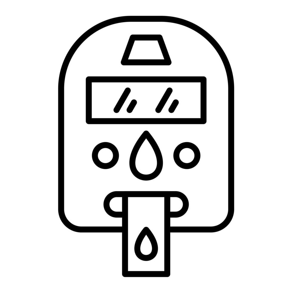 Glucometer Line Icon vector