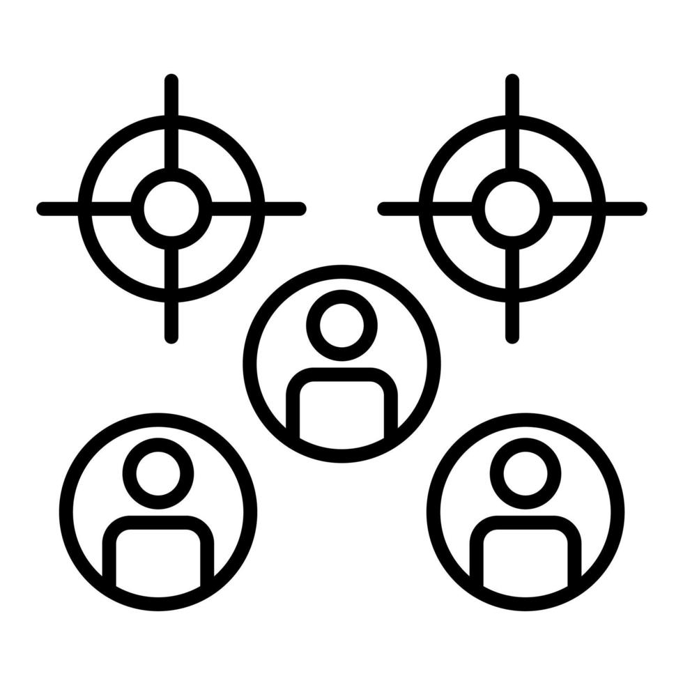 Audience Line Icon vector