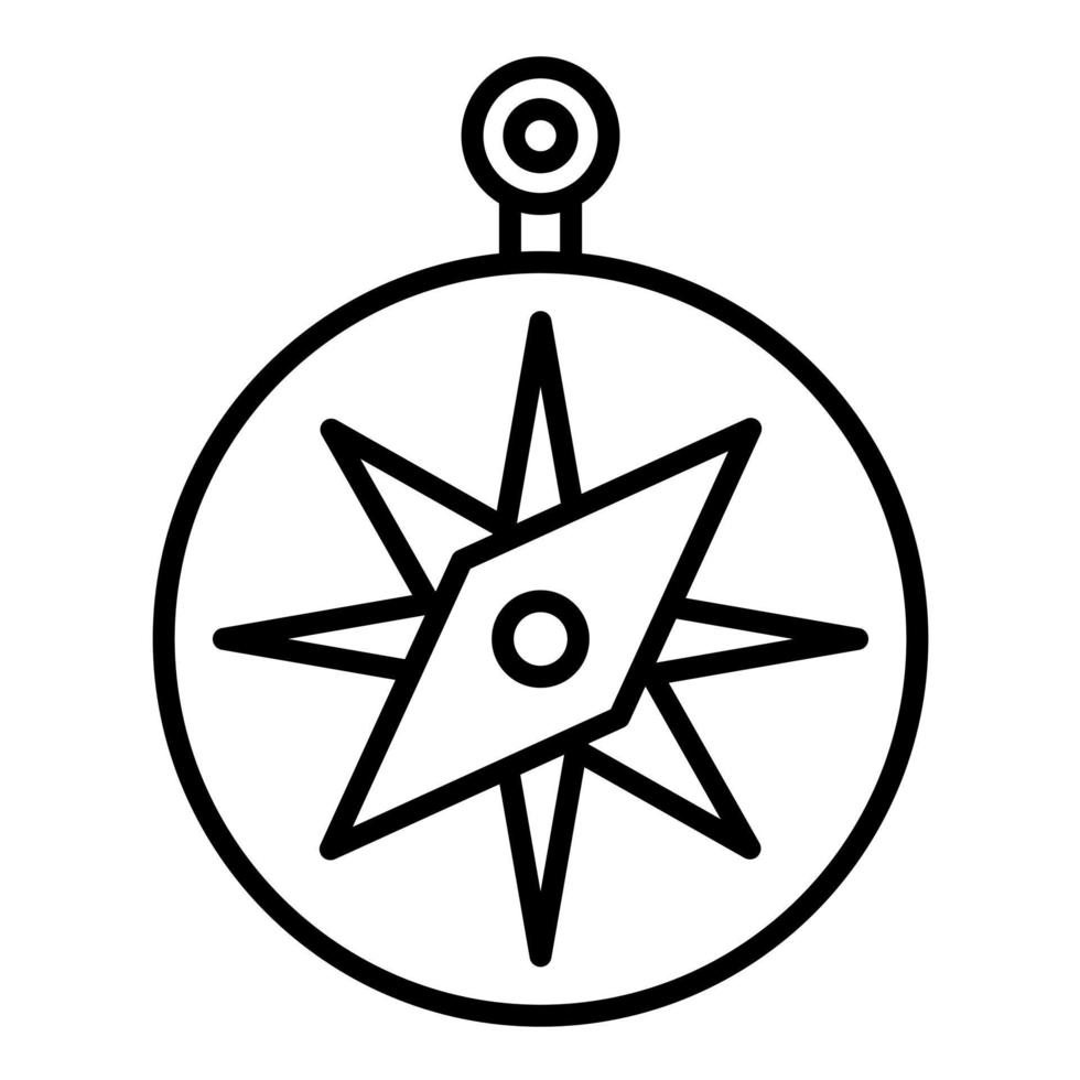 Compass Line Icon vector