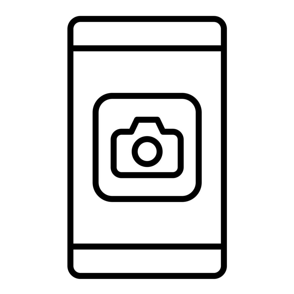 Photo App Line Icon vector