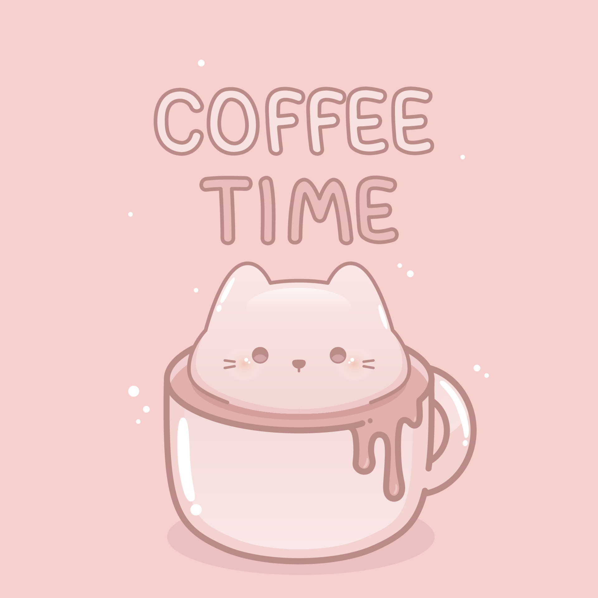 cute cat foam inside coffee cup 14773141 Vector Art at Vecteezy