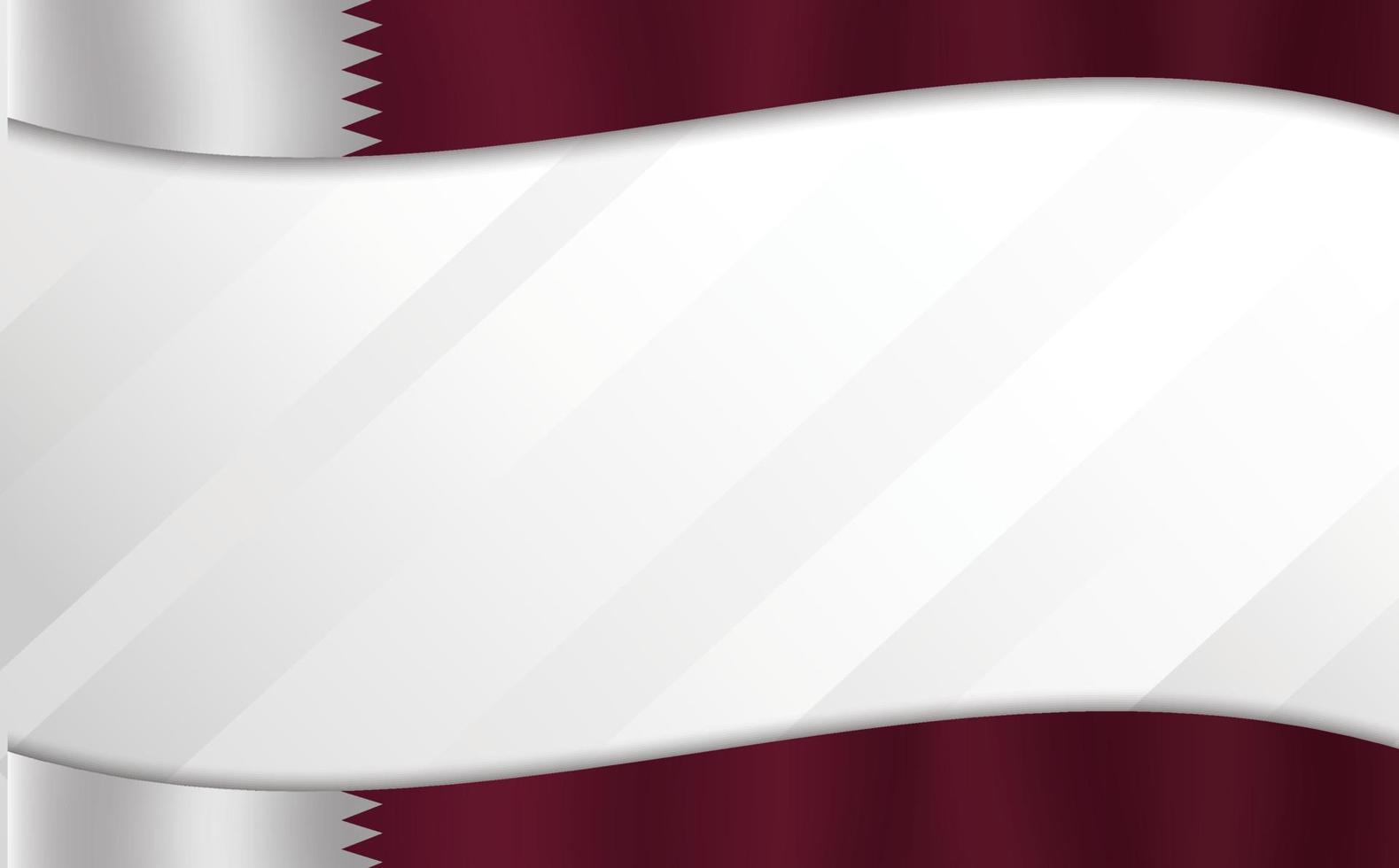 plantilla de diseño de fondo de bandera de qatar en blanco vector