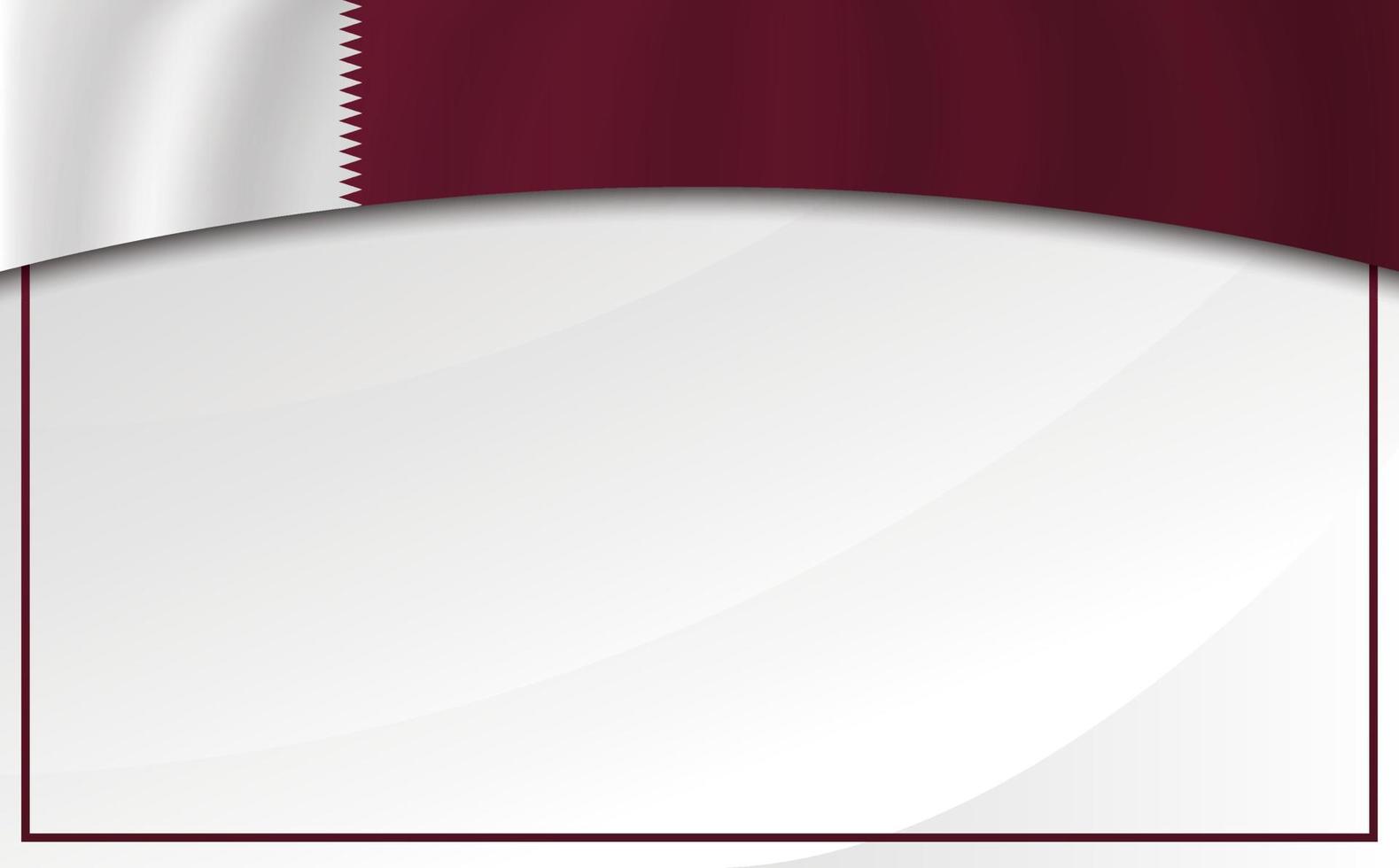 plantilla de diseño de fondo de bandera de qatar en blanco vector