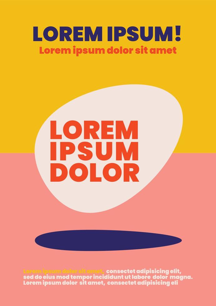 Vintage poster template vector