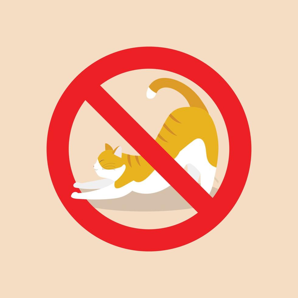 No cat allowed sign vector