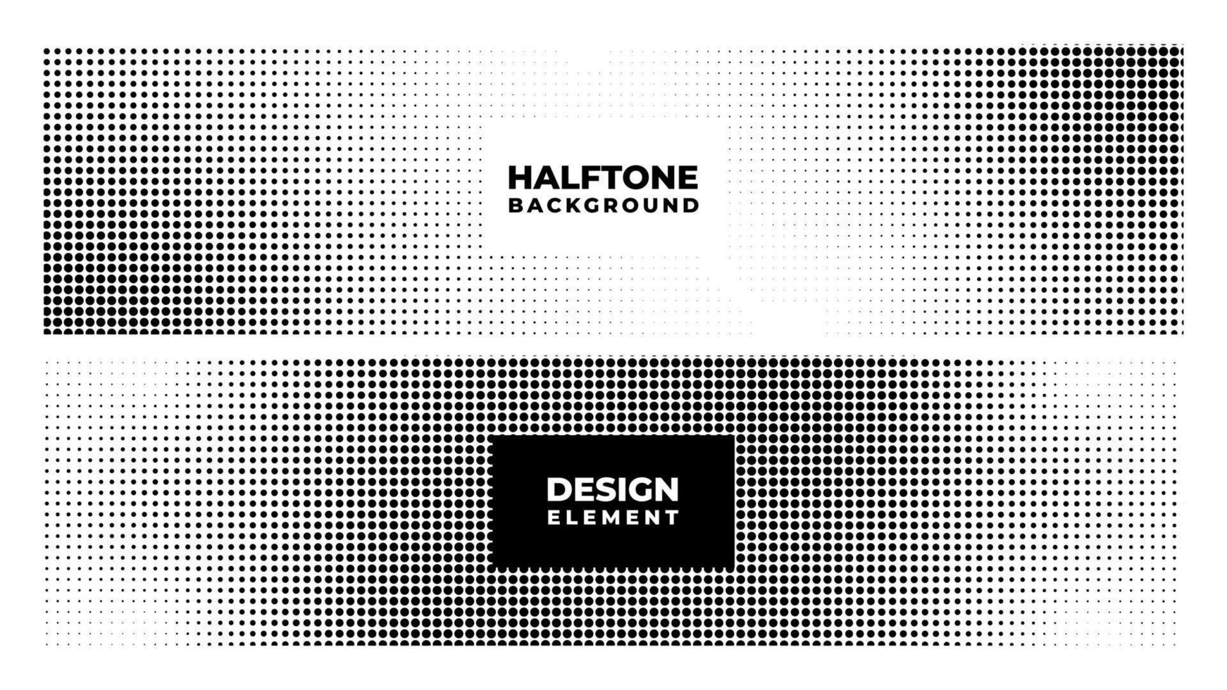 Halftone set vector illustration, black and white halftone effect background template