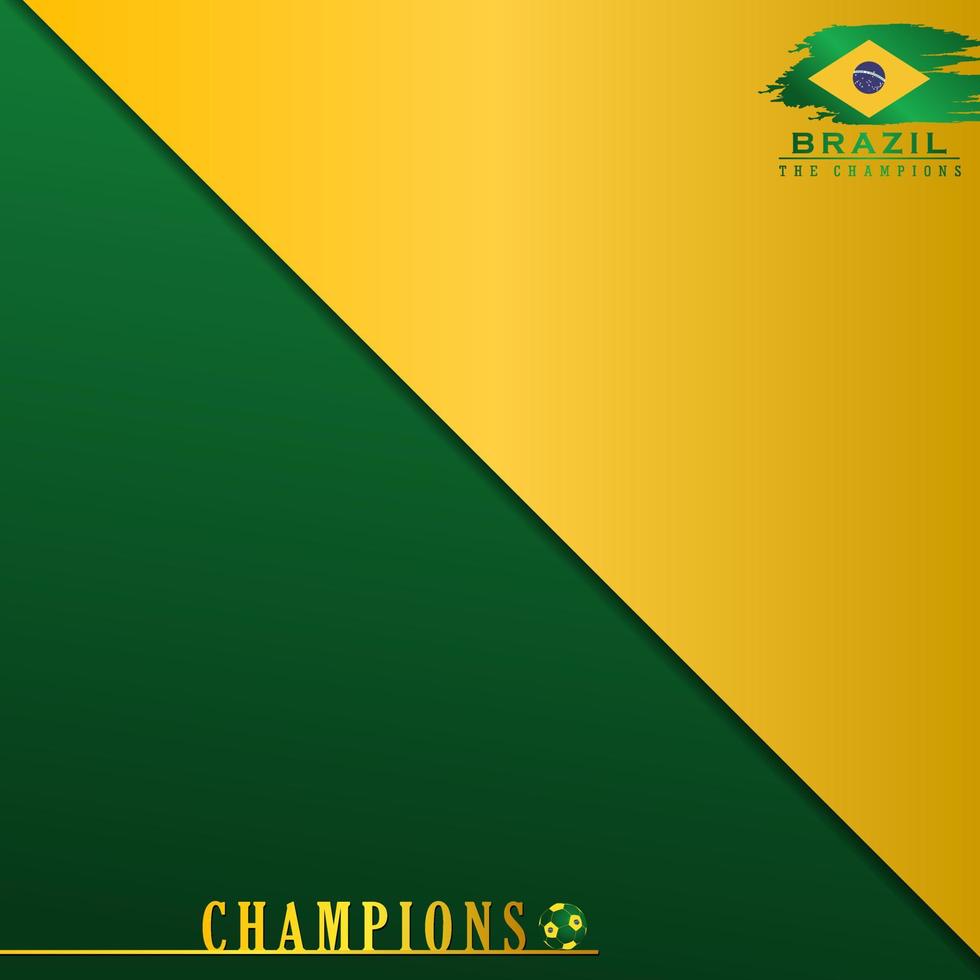 abstract background brazil flag, world cup qatar 2022, vector illustration and text, perfect color combination.